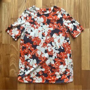 Marimekko Janel tunic small Juhanala floral print 2017, short sleeve cotton
